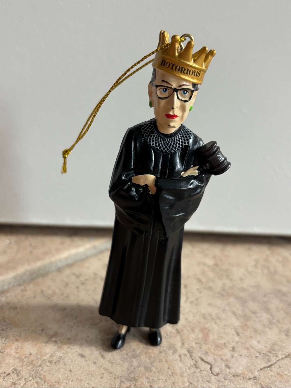 Kurt Alder Ruth Bader Ginsburg Black Gold Figure Resin Ornament Notorious RBG